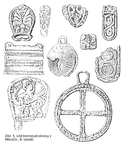 Lité bronzové ozdoby z Mikulčic